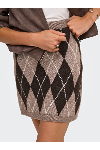 ONLY Jdybıanka Hw Skirt Knt Light Brown Women's Skirt 15385362