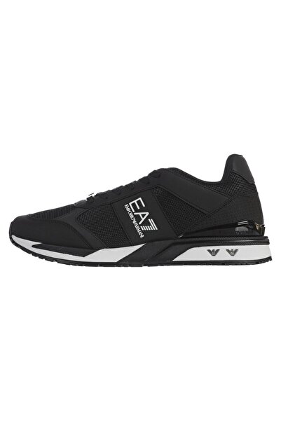 Emporio Armani Pantofi sport pentru bărbați NEGRU ȘI ALB EVO MESH+PU+TP