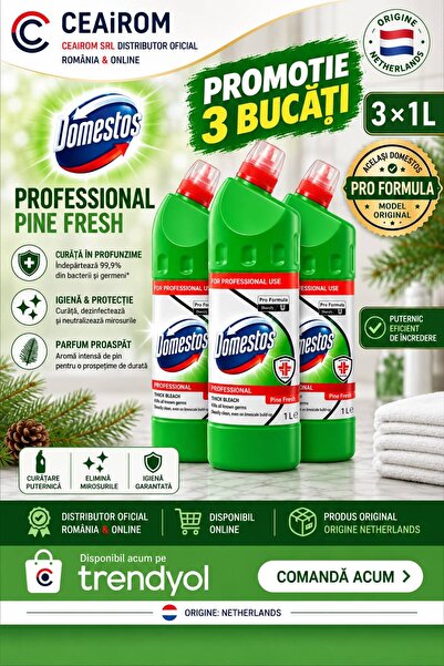 PRO FORMULA DOMESTOS PROFESSIONAL ΥΓΡΟ ΑΠΟΛΙΠΑΝΤΙΚΟ ΜΕ ΑΡΩΜΑ ΠΕΥΚΟΥ 1ΛΤ ΠΡΟΣΦ...