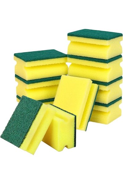 KASTWAVE 10-Pack Heavy Duty Non-Scratch Kitchen Sponges with Ergonomic Grip, ...
