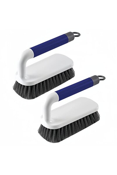 Yelajoy Heavy Duty Scrub Brush with Handle, 2-Pack PET Bristle Cleaning Brush...