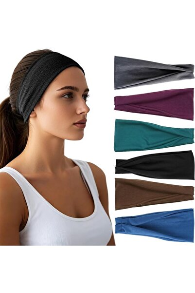 hsemarket Headbands for Women - 6 Pack Wide Elastic Hair Bands | Stretchy Swe...