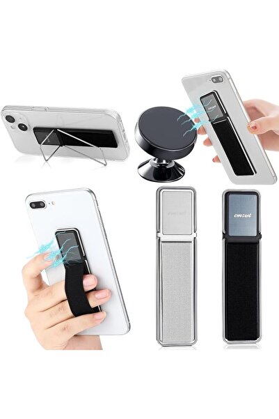 GENERAL 2 Pieces Phone Grip Strap Telescopic Phone Kickstand Elastic Finger H...