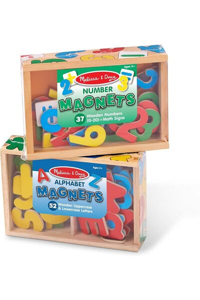 Melissa & Doug Deluxe Magnetic Letters and Numbers Set with 89 Wooden Magnets