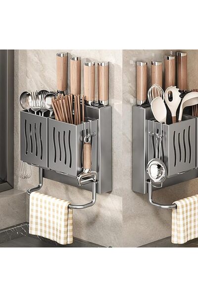 GENERAL Kitchen Knife Holder, Universal Knife Holder, Chopstick Holder, Wall-...