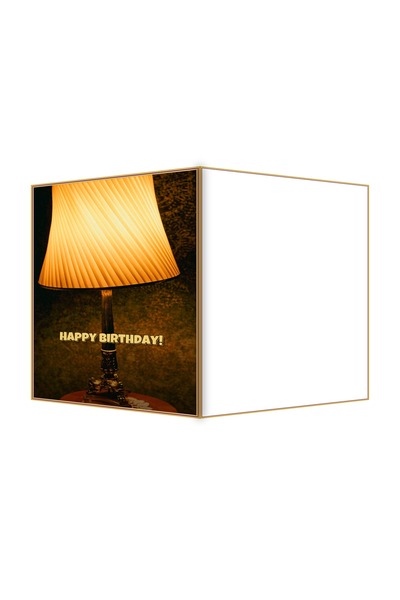 OEM Felicitare Aniversare temă alamă antică pergament, elegantă, 13.3x19.4cm