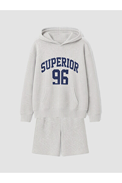 LC Waikiki Sparkling Choices from Shining Store Hooded Printed Boy's Set