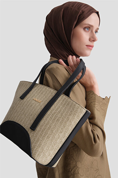 Armine Wicker bag black