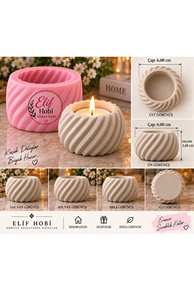 Elif Hobi Spiral Desenli Mumluk Silikon Kalıp