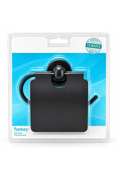 Generic Brand Black Covered Toilet Paper Holder