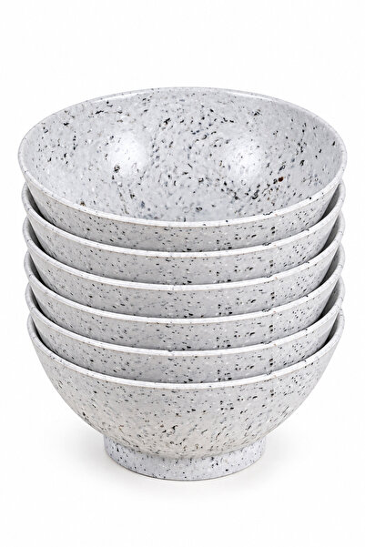 Binbirreyon 6 Adet Granit Desenli Melamin Kase 16cm Lokanta Ev Kase RA670