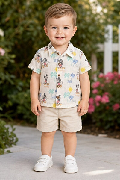 Disney Mickey Infant Boys Button-Up Shirt