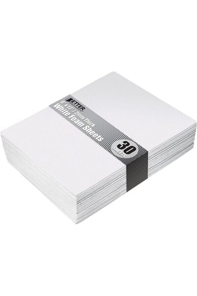 Better Office Products White EVA Foam Sheets, 30 Pack, 2mm Thick, 9 x 12 Inch...