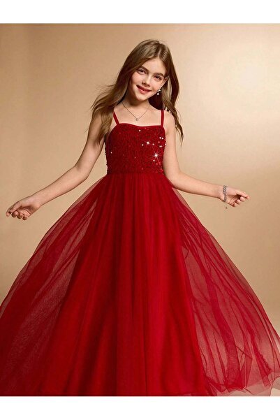 Sheya Maxi dress, red - 10 years