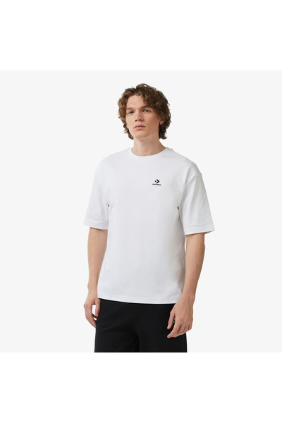 Converse Erkek Chevron Baskılı Beyaz T-Shirt
