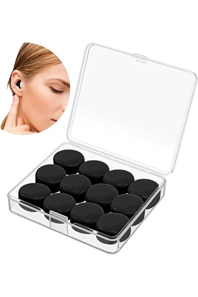 TrelaCo 12 Pack Soft Ear Plugs for Sleeping, Reusable Moldable Silicone Earpl...