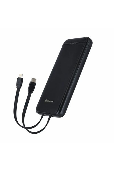 Denver Acumulator Extern PQCA-10320 10000mAh Cabluri USB-C si Lightning Incor...