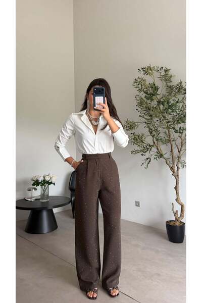 Bade Butik Coffee Stone Palazzo Pants
