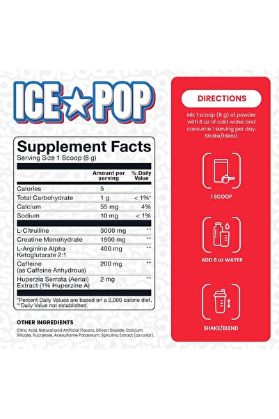 BASIC Pre-Workout with 200mg Caffeine and 3000mg Citrulline for Energy, Focus, and Strength Support, No Beta-Alanine Tingles, Vegan, Gluten-Free, Sugar-Free