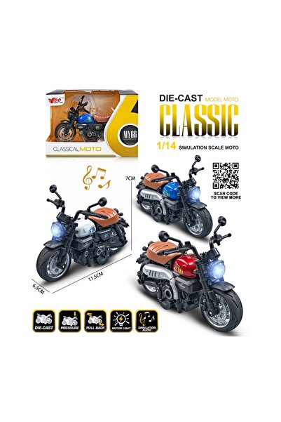 MinyYing Motocicletă de jucărie Ming Ying 66 MY66-M1219, 1:14, metal și plast...
