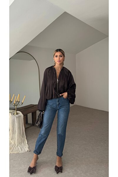 Nesil Saten Bomber Ceket