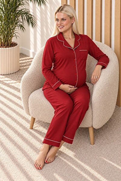 ladymania Bordo Banbu Hamile Lahusa Pijama Takım