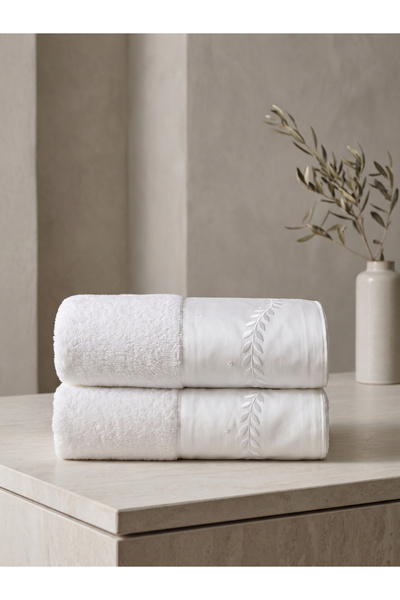 Dantela Amber Set of 2 Embroidered Hand Towels 50X90 cm