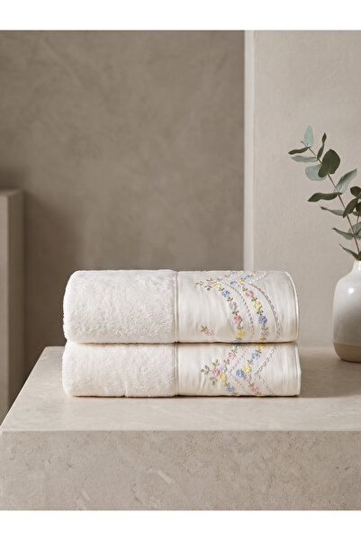 Dantela Grace Set of 2 Embroidered Hand Towels 50X90 cm