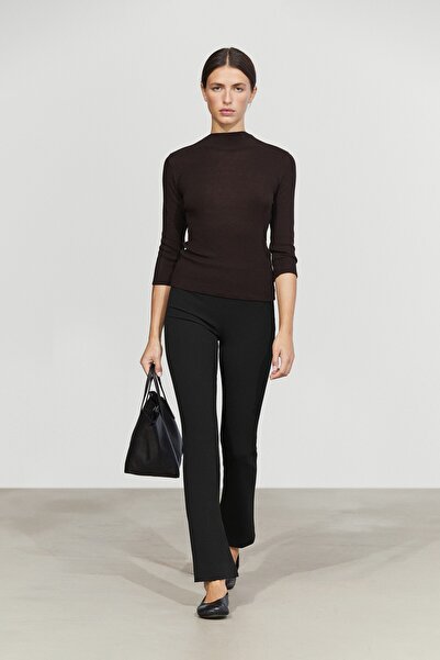 Massimo Dutti Dik yakadirsek kollu t-shirt