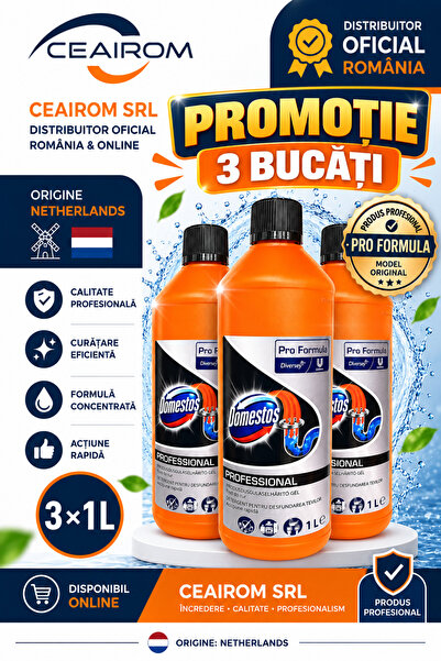 PRO FORMULA Domestos Professional Gel pentru Desfundarea Țevilor – Pachet pro...