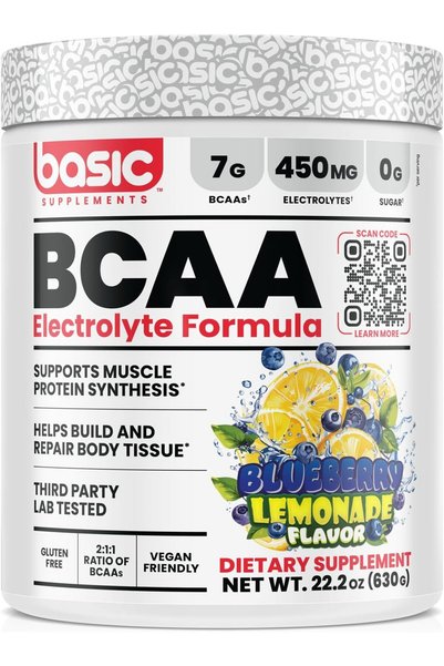 BASIC Supplements BCAA 60 Serving 630g - Blueberry Lemonade Flavour