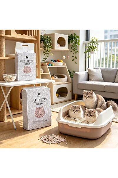 JCB CHIC Natural Tofu Cat Litter,Lavender Scent,1 Packs 6L Total, Clumping & ...