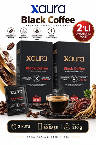 XAURA GLOBAL Black Coffee 30 pcs 105 g 2 Adet