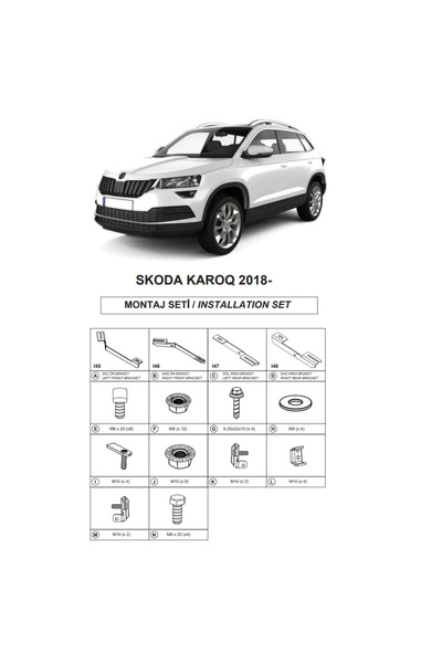 Skoda Βάσεις Πλαϊνών Σκαλοπατιών (Dma) Για Karoq 2017- Suv I (CAR0033191)