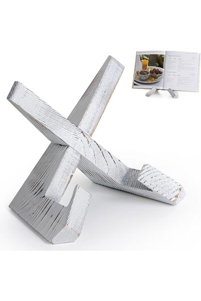 GENERAL Cookbook Stand, Wooden Recipe Book Holder, Cook Book Stand for Kitche...