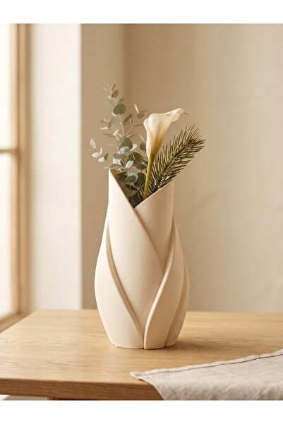Modern Tulip / Lale Kıvrımlı Dekoratif Vazo
