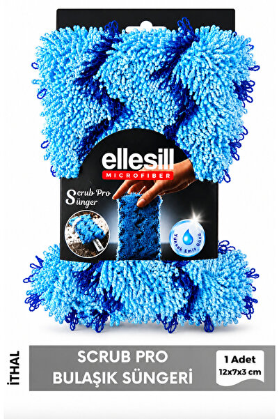 İthal Ultrafiber Bulaşık Süngeri Scrub Pro Mavi Renk Sünger