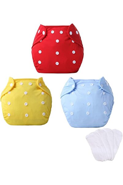 GENERAL é€šç”¨ Baby Cloth Diapers 3 Pack One Size Adjustable Washable Reusabl...
