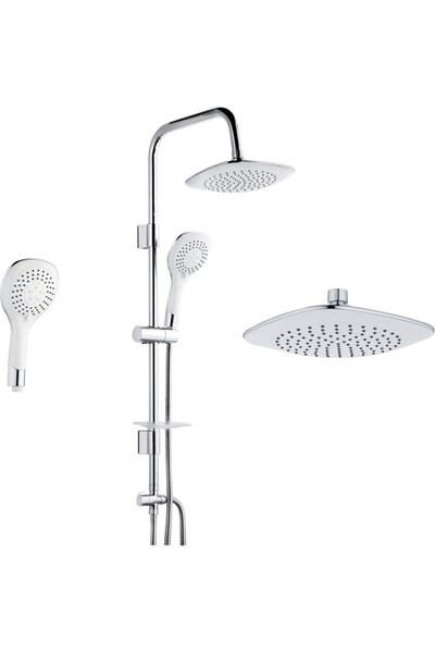 Tema Rain Pratik Bianco 5+1 Fonksiyonlu Sürgülü Duş Seti (Bianco) 53270