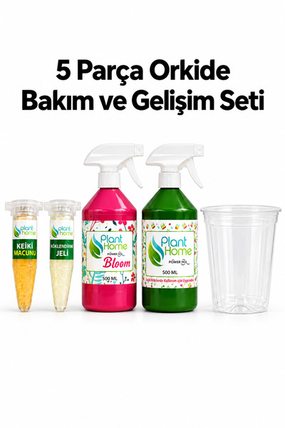 ByKurt Orkide Bakım Seti Saksı Keiki Macunu Köklendirme Jeli Power Mix Bloom 5 Parça