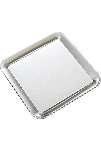 Fdit Square Stainless Steel Serving Platter Tray, Silver Color Food Plate for...