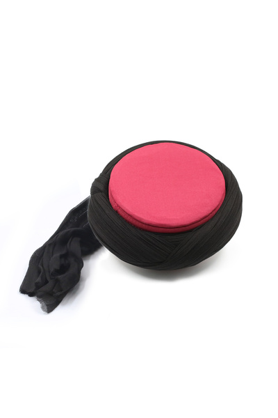 SARIKHANE YÜKSEK TEKNOLOJİ MAKİNE SARIMI Flat Tepeli Sarık - Black Fabric - B...