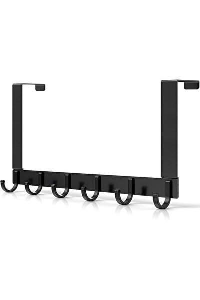 EXCEFORE Door Hooks, Over Door Hanger with 6 Hooks, 44CM Aluminum Door Coat H...