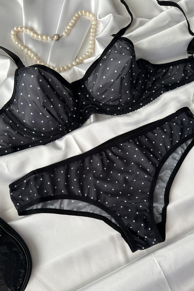 Tül Bralet Sütyen Kilo Takım