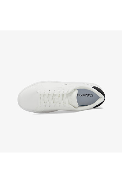 Calvin Klein Deri Logolu Sneaker Ayakkabı YM0YM0143501W Erkek AYAKKABI YM0YM01435 01W