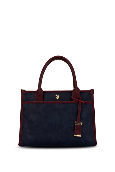 U.S. Polo Assn. Navy Blue-Claret Red Women's Shoulder Bag Us26615