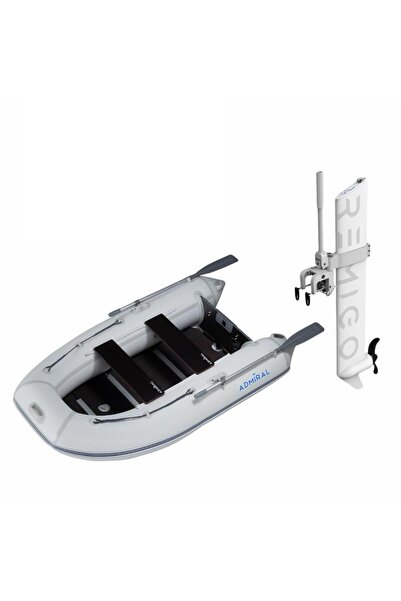 Admiral 250cm Katlanır Ahşap Tabanlı Bot + Remigo One Neo 1.5kW Elektrikli Deniz Motoru