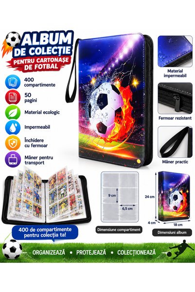 SHOP LIKE A PRO Album de Colecție pentru Cartonașe de Fotbal, 50 Pagini, 400 ...