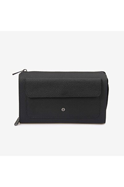 MOCASSINI Men's Black Genuine Leather Handbag T005