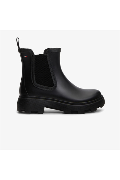 Tommy Hilfiger Kadın Yüksek Taban Elastik Bilek Tasarımlı Yüksek Taban Siyah ...